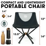 CLIQ Portable Folding Chair for Camping, Supports 300 Lbs - Image 9